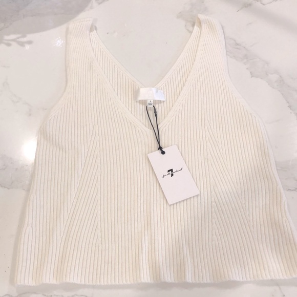 7 for all mankind V neck sweater vest - Picture 2 of 5